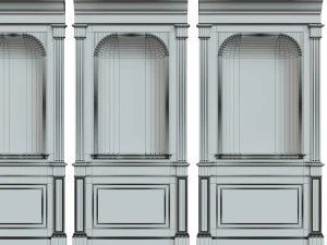 wood panel niche019 3D Model