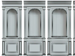 wood panel niche019 3D Model