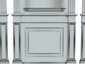 wood panel niche019 Model 3D