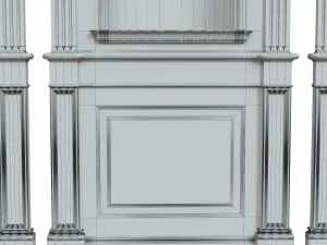 wood panel niche019 3D Model