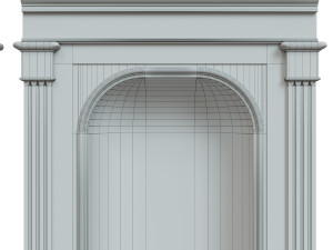 wood panel niche019 Model 3D