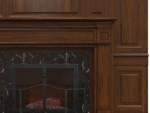classic fireplace 01 3D Modell