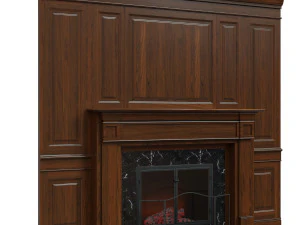 classic fireplace 01 3D Model