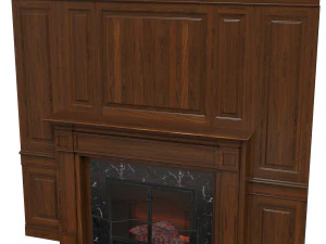 classic fireplace 01 3D Model
