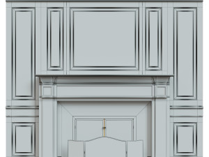 classic fireplace 01 3D Modell