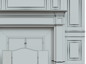 classic fireplace 01 3D Modell