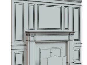classic fireplace 01 3D Modell