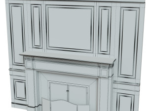 classic fireplace 01 3D Modell