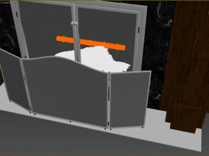 classic fireplace 01 3D Modell