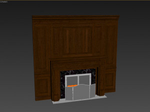 classic fireplace 01 3D Modell