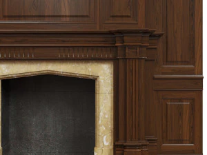 classic fireplace02 3D Model