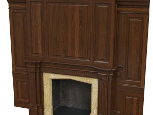classic fireplace02 3D Model