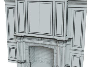 classic fireplace02 Modèle 3D