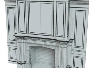 classic fireplace02 3D Model