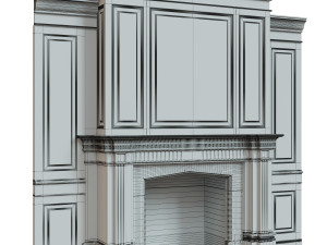 classic fireplace02 Modèle 3D