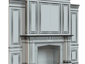 classic fireplace02 3D Model