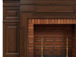 classic fireplace 03 3D Model