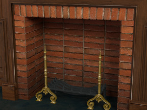 classic fireplace 03 3D Model