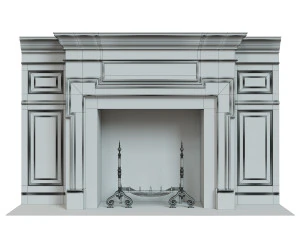classic fireplace 03 3D Model