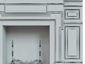 classic fireplace 03 3D Model