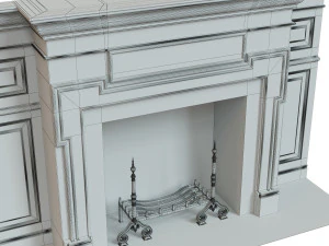 classic fireplace 03 3D Model