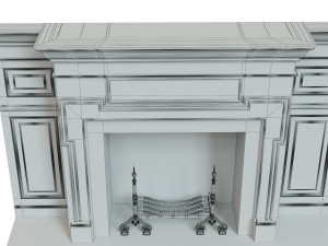 classic fireplace 03 3D Model