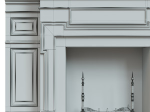 classic fireplace 03 3D Model