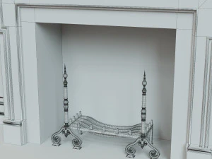 classic fireplace 03 3D Model