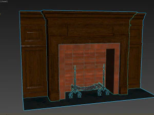 classic fireplace 03 3D Model