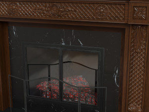 classic fireplace04 3Dモデル
