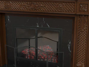 classic fireplace04 3D Model
