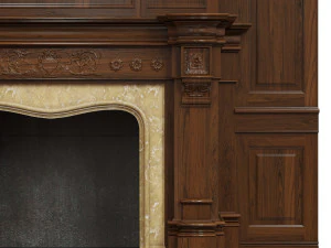 classic fireplace 05 3D Model