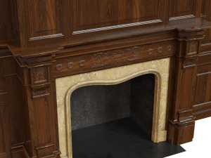 classic fireplace 05 3D Model