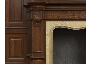 classic fireplace 05 3D 모델