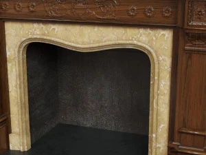 classic fireplace 05 3D Model