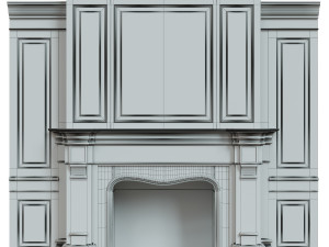 classic fireplace 05 3D 모델