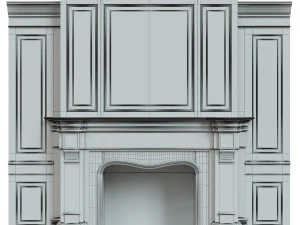classic fireplace 05 3D Model