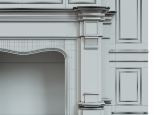 classic fireplace 05 3D 모델