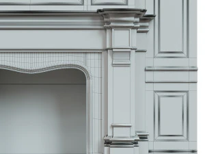 classic fireplace 05 3D Model