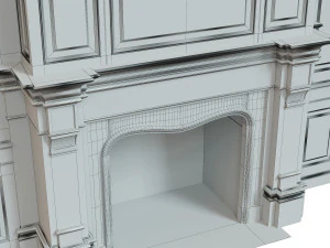 classic fireplace 05 3D Model