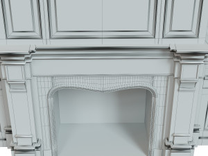 classic fireplace 05 3D 모델