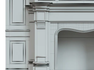 classic fireplace 05 3D Model