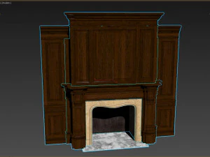 classic fireplace 05 3D Model