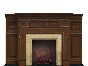 classic fireplace06 3D Модель