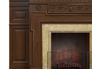 classic fireplace06 Modèle 3D