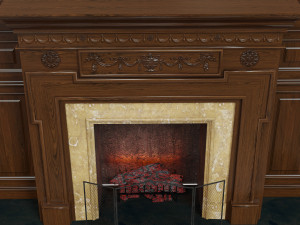 classic fireplace06 Modèle 3D