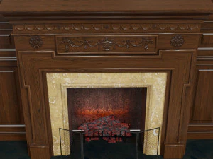classic fireplace06 3D Model