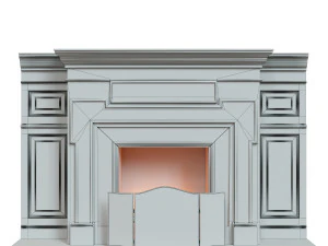 classic fireplace06 3D Model