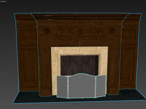 classic fireplace06 3D Model