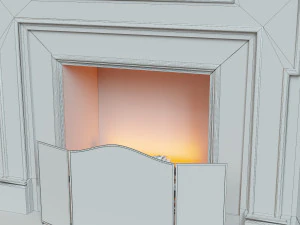 classic fireplace06 3D Model